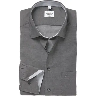 Marvelis Herren Businesshemd Langarm Modern-Fit,Einfarbig,New Kent - 44