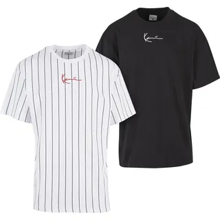 Karl Kani KM222-101-2 KK 2-Pack Pinstripe + Essential Tee weiß S