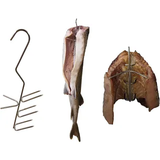 Haken zum Räuchern von Fisch x 5 – A137 | Räucherfischhaken | Fleischhaken | Raucherhaken | Metzgerhaken