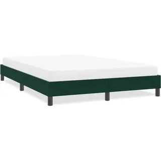 Bettgestell Ohne Matratze Dunkelgrün 140x220 Cm Samt