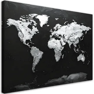 Feeby Weltkarte Leinwand 30x20 cm