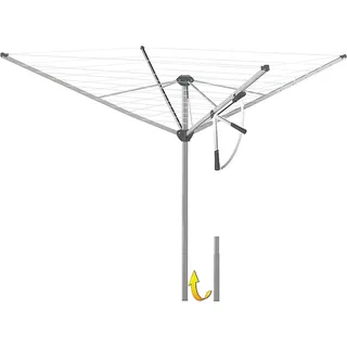 Juwel Wäschespinne Novastar 500 Compact 4-5 Waschmaschinenfüllungen, mit Alustandrohr 50 mm, lässt Sich leicht aufspannen, Wäschetrockner) 30801
