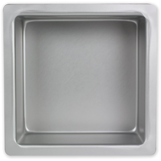 PME SQR163 Quadratische Backform aus eloxiertem Aluminium, 43.5 X 43.5 X 7.6 cm, Silver, 43.5 X 43.5 X 7.6 cm