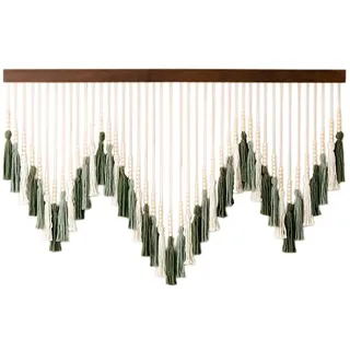 Jooehyer Makramee-Quastengirlande, Grün, Boho-Wandkunst, Wanddekoration Fürs Kinderzimmer, Makramee-Wandbehang, Kinderzimmer- A