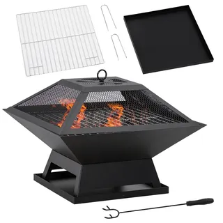 Outsunny Feuerschale Ø 34 cm Schwarz