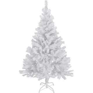 150 cm hoher Christbaum in weiß Weihnachtsbaum Tannenbaum Kunststoff 150 cm hoch mit Ständer