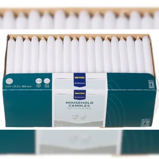 Metro Professional Tafelkerzen Ø 2,15 x 18 cm 144 St. weiß