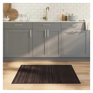 vidaXL Bambusteppich Küchenläufer 80 x 100 cm Dunkelbraun
