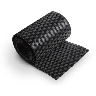 zaun|zu® Sichtschutzstreifen 2,55 m schwarz Rattan