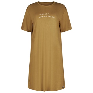 SKINY Damen Nachthemd - Nachtwäsche, Viskose, Schriftzug, kurzarm, einfarbig Braun 38