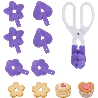 WADY Cake Pop Form 3-in-1 Cake Pop Formen Set, Lila Herz, Stern, Blume Cake Pop Formen Pressset Lutscherformen Backwerkzeuge für Süßigkeiten Schokolade DIY Desserts