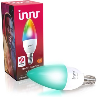 innr Zigbee E14 LED Kerze, Color, funktioniert mit Alexa, Philips Hue*, Hey Google (Bridge erforderlich) Glühbirne E14 RGB, Smart Lampe, Dimmbar, 1-Pack