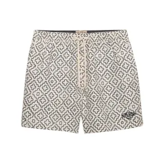 Superdry für Herren. M3010262A Premium Printed 15 Badeanzug off-white (XL), Weiß, Strandbekleidung, Recyceltes Polyester