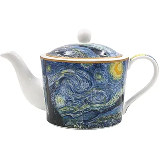 The Leonardo Collection Vincent Van Gogh Van Gogh Teekanne Sternennacht für die Küche | Schönes Küchenzubehör für Zuhause | Ohne Sieb | Teekanne für den täglichen Gebrauch | Langlebige Teekannen für