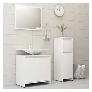 vidaXL Badmöbel-Set 3-tlg. Weiß