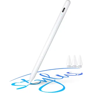 AT-Mizhi Stift für iPad Apple Pencil USB C, Stylus Pen für iPad 10./9/8/7/6. Gen/iPad Pro 12''/12,9''/11"/iPad Mini 6/5. Gen/iPad Air 13"/11"/6/5/4/3. Gen, Präzise Kontrolle, Magnetische