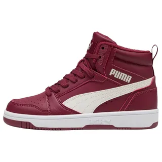 Puma Rebound V6 Mid WTR Jr Sneaker, Team Regal red/warm white/puma White Puma White, 36 - 36