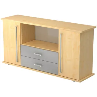 bümö Sideboard, Ahorn, Holzwerkstoff, Ahorn, 2 Fächer, 166.1x84x44.8 cm, FSC Mix, Wohnzimmer, Kommoden & Sideboards, Sideboards
