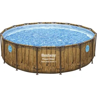 BESTWAY Power Steel Swim Vista Series Frame Pool rund Set 488 x 122 cm