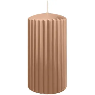 Wiedemann Kerzen Rillen Kerzen 150 x Ø 80 mm 4 Stück Beige/Bronze
