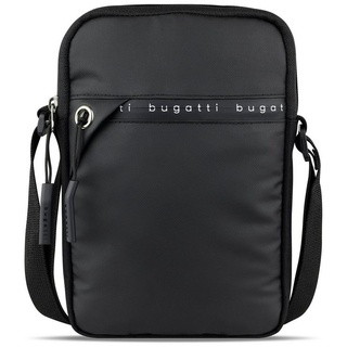 Bugatti Blanc DeLight Schultertasche klein, Umhängetasche aus Tarpaulin & schwarz