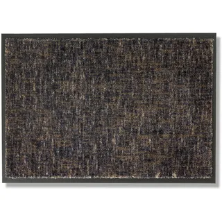 Schöner Wohnen Kollektion Fußmatte innen - Schmutzfangmatte 50x70cm anthrazit-Taupe - rutschfeste Sauberlaufmatte robust - Fussmatte Haustür - Türmatte waschbar bei 30°C