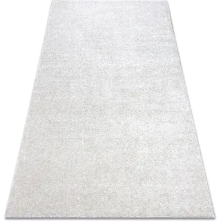 Teppich Teppichboden Santa Fe Creme 031 Eben, Glatt, Einfarbig Beige 200x400 Cm