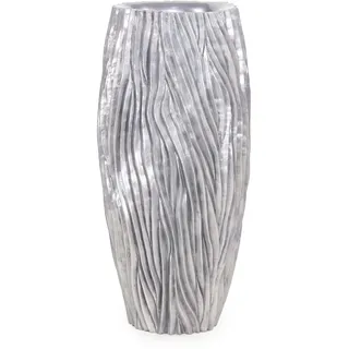 River Bodenvase wellenförmige Struktur Ø 45 cm, Höhe 100 cm aluminium