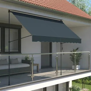 empasa Klemmmarkise 'ILANGA' Balkon Markise Klemm-Markise, UV-beständig und höhenverstellbar, Farbe:anthrazit, Größe:300 x 120