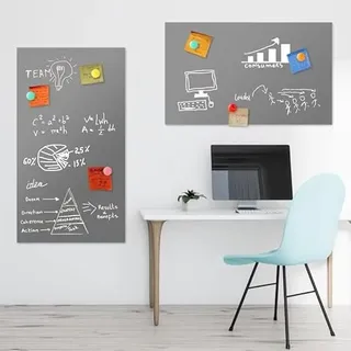 Tafelfolien-Shop | 12 Größen | Magnetfolie Tafelfolie Magnet-Tafel | Farbe: Grau | selbstklebend & magnetisch (DIN A4 (21x29,7cm))
