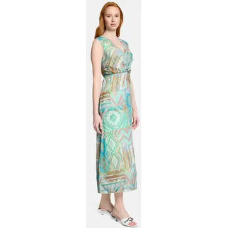 Cartoon Midikleid Grün/Violett 44