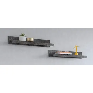 OTTO home Wandboard India,Breite 90 cm, Set 2-tlg praktisches Regal für die Wand, Set 2-tlg., Das Wandregal viel Stauraum schwarz