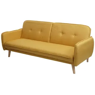 Mendler Schlafcouch Stoff 2-Sitzer Gelb