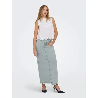 ONLY Jeansrock Khloe (1-tlg) Fransen blau S