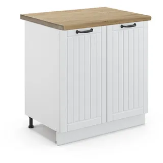 Vicco Spülenschrank Fame-Line 80 x 60 x 82,5 cm Weiß