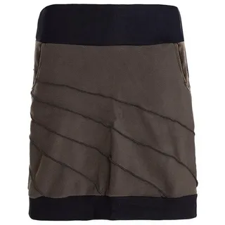 Vishes Minirock Thermorock warmer Damen Winterrock kurz Minirock aus ECO-Fleece Hippie, Goa, Retro Style grün 42-44
