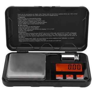 PUSOKEI Taschenwaage - 0,001 g Mini-Waage Grammwaage Digitales Gewicht, Küchenwaage zum Wiegen von Gewürzen, Diamanten, Münzen, Gold, Schmuck usw.