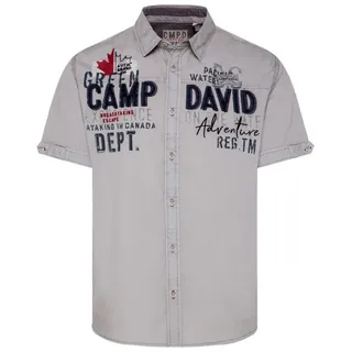 CAMP DAVID Kurzarmhemd Hemd Kurzarmhemd (1-tlg) grau L