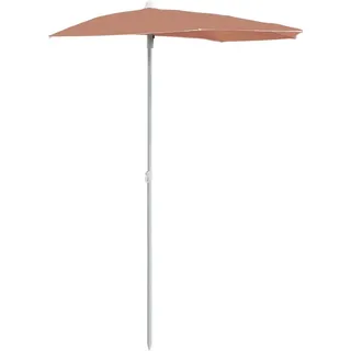 vidaXL Halb-Sonnenschirm 180 x 90 cm Terracotta-Rot
