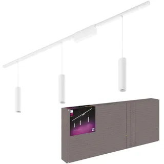 Philips Perifo 3-flg. LED 172 cm weiß Metall