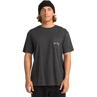 BILLABONG Stacked Arch Pkt Kurzarm-T-Shirt Washed Black S