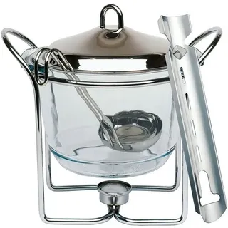 APS 65067 Feuerzangenbowle Set für ca. 4 Liter Flüssigkeit, verchromt und hochglanzpoliert