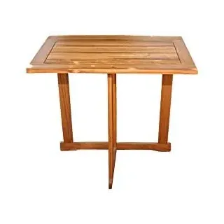 SAM Balkontisch Alessio, Akazienholz massiv & geölt, Klapptisch 60x47 cm, Kleiner Holztisch für Balkon, Terrasse oder Wintergarten, pflegeleichtes Unikat