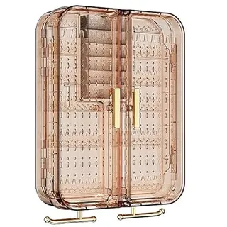 FUNSEED Hängender Schmuck-Organizer für Wand, Tür, Schrank, beschädigungsfrei, einfach, staubdicht, Schmuck-Aufbewahrungsbox für Ohrringe, Halsketten, Ringe