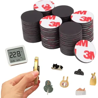 Magnete Zum Kleben, Magnetplättchen, Selbstklebende Magnete, Haftmagnetpads, Magnete Selbstklebend, Stark, Runde Magnete, Kühlschrankmagnete, Tafelmagnete, 26 Stück