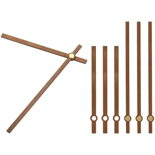 PATIKIL 4 Set Uhrzeiger für Wanduhr φ40cm, DIY Modern Lautlos Uhr Holzmaterial, Wanduhren Selber Bauen Deko für Wohnzimmer Restaurant Büro - Form:E1