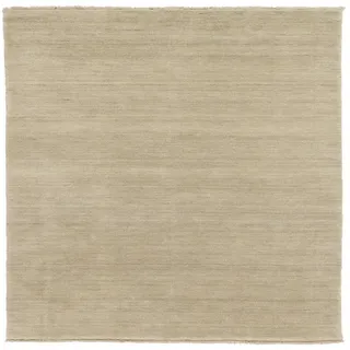 RugVista Handloom Fringes Teppich, 300 x 300 cm, Greige | Moderne, Quadratisch, Niedriger Stapel, Nur chemische Reinigung, Wohnzimmer, Esszimmer, Schlafzimmer