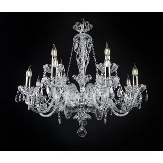 JVmoebel Kronleuchter Bohemia Kristallleuchte in elegantem Design, Warmweiß, Made in Europa weiß