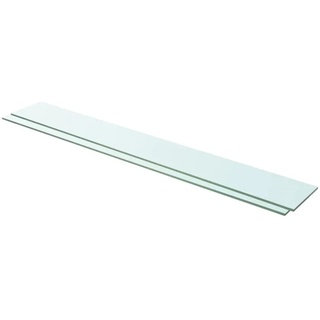 vidaXL 2X Regalboden Glas Glasboden Glasscheibe Glasplatte Regalbrett Ersatz Platte Glasscheibe für Glasregal Klarglas Transparent 110x15cm