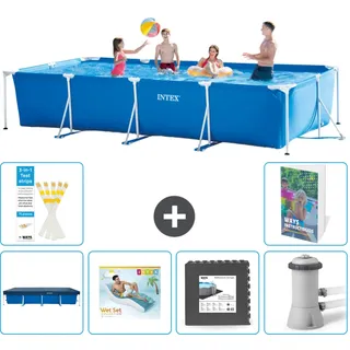 Rechteckiger Frame Pool - 450x220x84 Cm - 7-teilig  S49